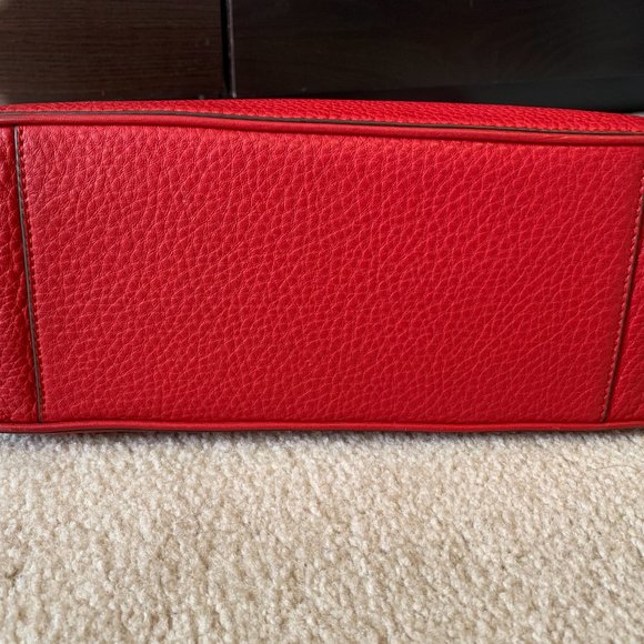 AuthenticTory Burch Robinson Small Red (Kir Royal) Pebbled Leather Satchel - EUC - Picture 5 of 8